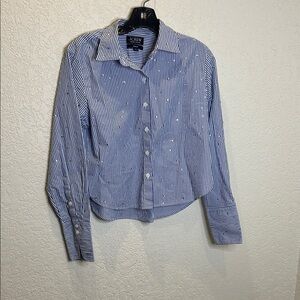 J. Crew Blue Striped Button Down Shirt